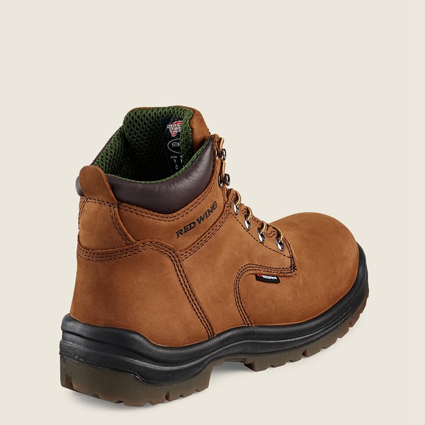 Red Wing Mens King Toe® - 6-inch Waterproof Toe - Safety Boots Brown - 2147DHCQJ